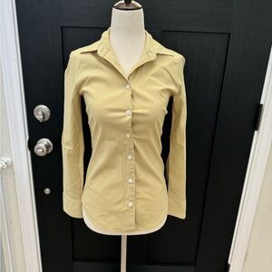 Yellow j.crew stretch shirt